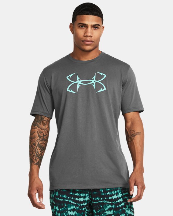 เสื้อยืด UA Fish Hook Logo สำหรับผู้ชาย in Gray image number 0
